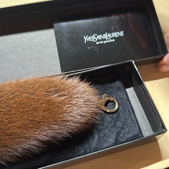 Yves Saint Laurent YSL Mink Fur Bracelet Bag Charm - Picture 8 of 11